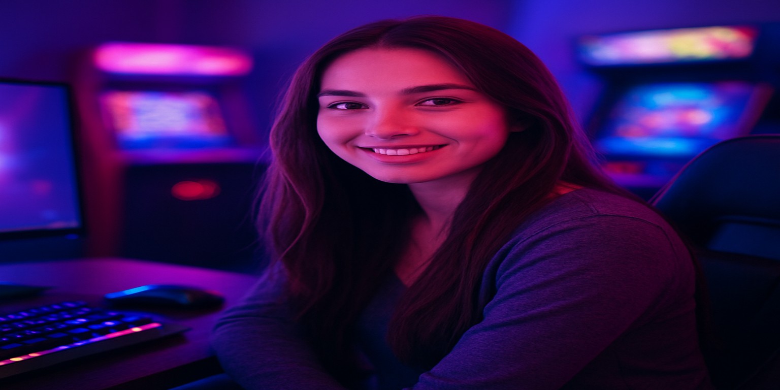 vc666-এ গেমস উপভোগ করছেন একজন নারী